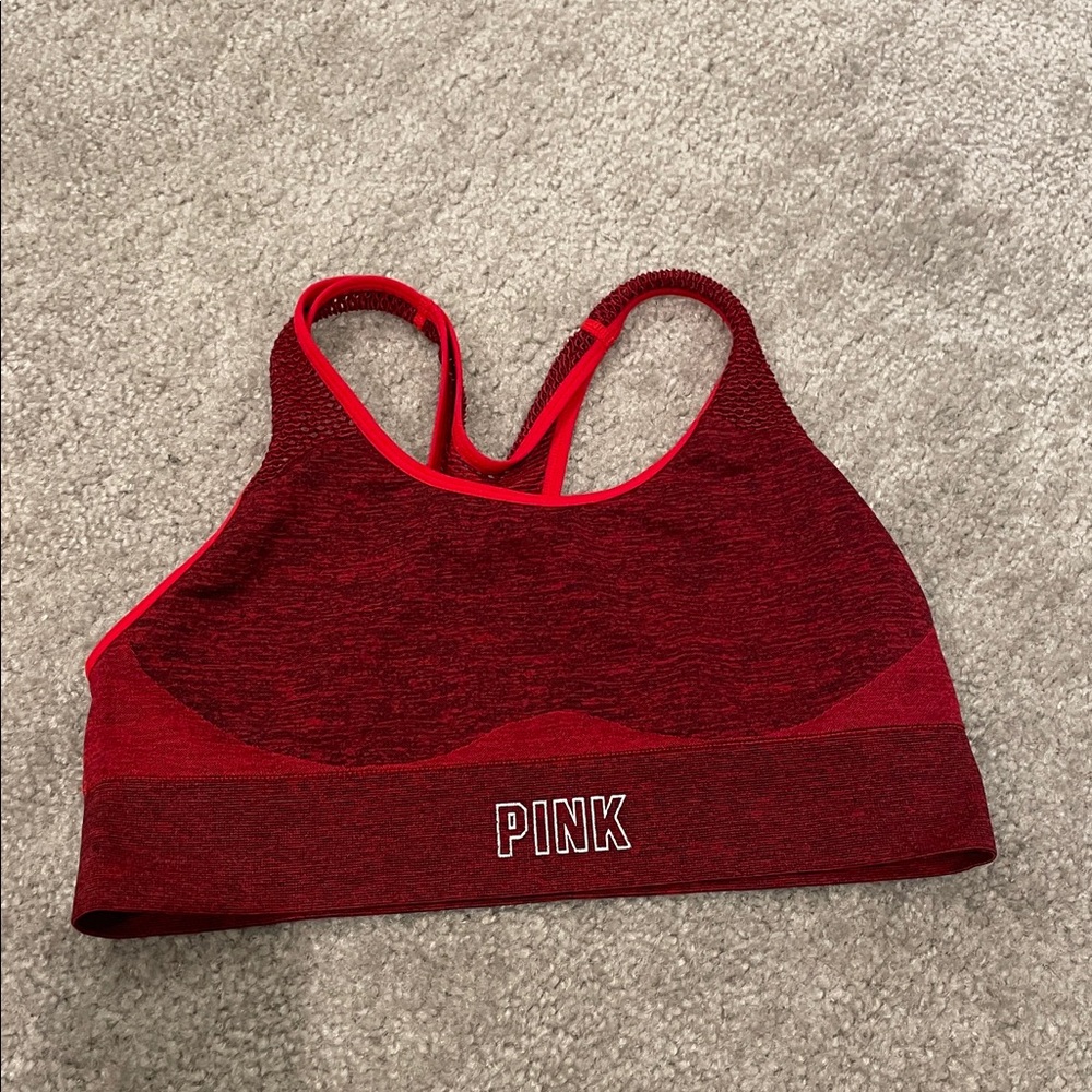 PINK Victoria's Secret Crimson Sports Bra